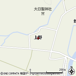 秋田県由利本荘市上野周辺の地図