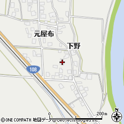 秋田県由利本荘市玉ノ池元屋布190周辺の地図