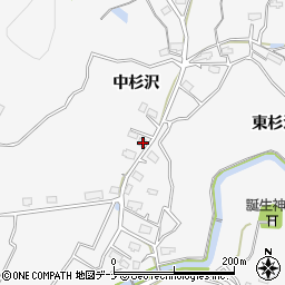 秋田県横手市杉沢中杉沢349周辺の地図