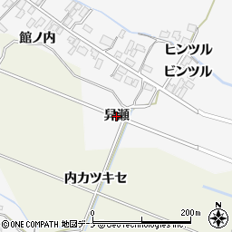 秋田県由利本荘市万願寺（舁瀬）周辺の地図