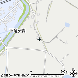 秋田県由利本荘市船岡下竜ヶ森周辺の地図