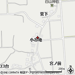 秋田県由利本荘市船岡小谷地16周辺の地図
