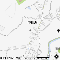 秋田県横手市杉沢中杉沢351周辺の地図