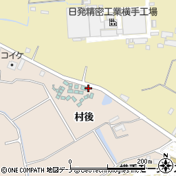 秋田県横手市杉目村後周辺の地図
