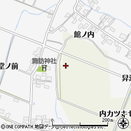 秋田県由利本荘市上野カツキセ周辺の地図