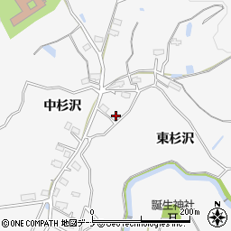 秋田県横手市杉沢東杉沢周辺の地図