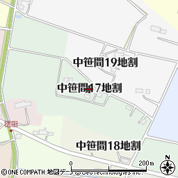 岩手県花巻市中笹間第１７地割周辺の地図