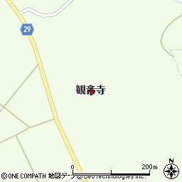 秋田県横手市大森町上溝観音寺周辺の地図
