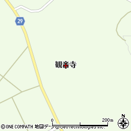 秋田県横手市大森町上溝（観音寺）周辺の地図