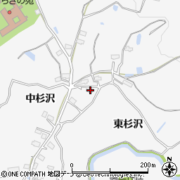 秋田県横手市杉沢中杉沢170周辺の地図