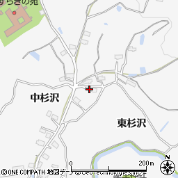 秋田県横手市杉沢中杉沢170-2周辺の地図