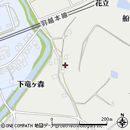 秋田県由利本荘市船岡下潟端周辺の地図