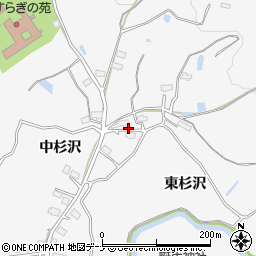 秋田県横手市杉沢周辺の地図