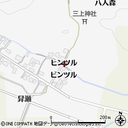 秋田県由利本荘市万願寺ヒンツル周辺の地図