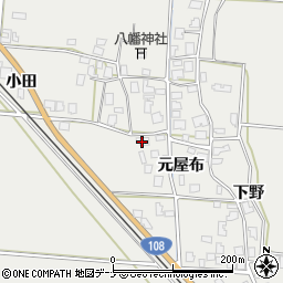 秋田県由利本荘市玉ノ池元屋布126-1周辺の地図