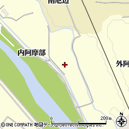 秋田県横手市上境内阿摩部周辺の地図