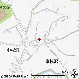 秋田県横手市杉沢中杉沢166周辺の地図