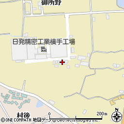 秋田県横手市安本南御所野周辺の地図