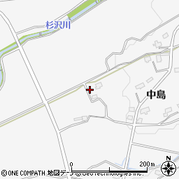 秋田県横手市杉沢中島151周辺の地図