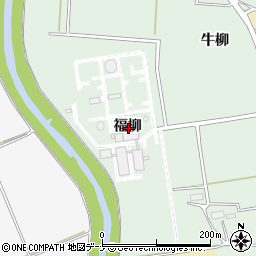 秋田県横手市黒川福柳周辺の地図