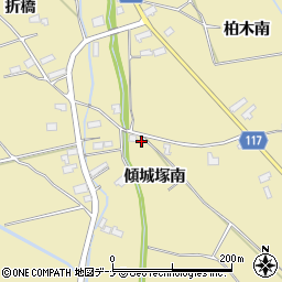 秋田県横手市大雄傾城塚南61周辺の地図