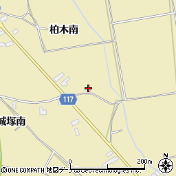 秋田県横手市大雄柏木南周辺の地図