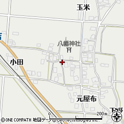 秋田県由利本荘市玉ノ池元屋布90周辺の地図