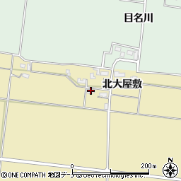 秋田県横手市下境目名川周辺の地図