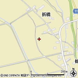 秋田県横手市大雄折橋159周辺の地図