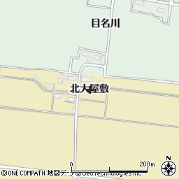 秋田県横手市下境北大屋敷周辺の地図