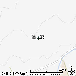 秋田県由利本荘市滝ノ沢周辺の地図