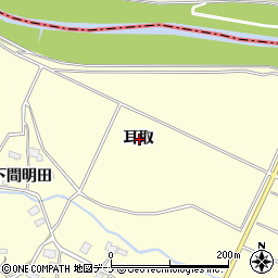 秋田県横手市上境耳取周辺の地図