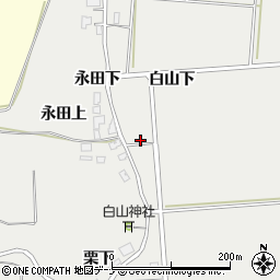 秋田県由利本荘市船岡永田下116周辺の地図