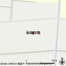 秋田県由利本荘市船岡（永田谷地）周辺の地図