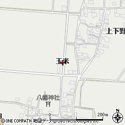 秋田県由利本荘市宮内玉米周辺の地図