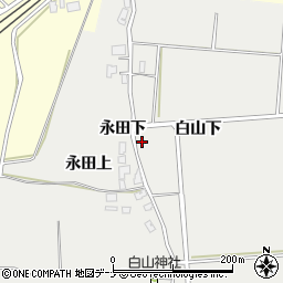 秋田県由利本荘市船岡永田下161周辺の地図