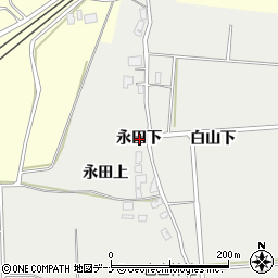 秋田県由利本荘市船岡永田下周辺の地図