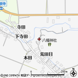 秋田県由利本荘市万願寺（上寺田）周辺の地図