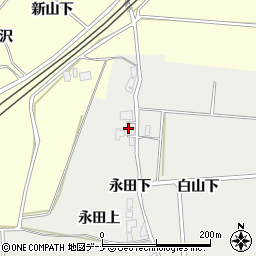 秋田県由利本荘市船岡永田下83周辺の地図