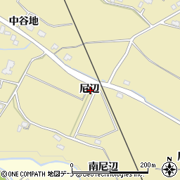 秋田県横手市安本尼辺周辺の地図