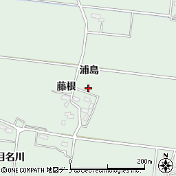 秋田県横手市黒川浦島周辺の地図