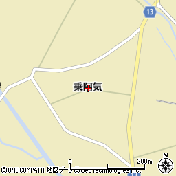 秋田県横手市大雄乗阿気周辺の地図