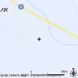 秋田県横手市大森町八沢木山ノ根周辺の地図