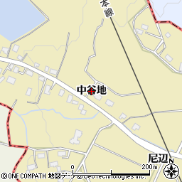 秋田県横手市安本（中谷地）周辺の地図