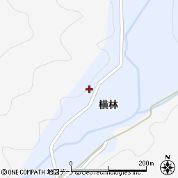 秋田県由利本荘市宮沢（横林）周辺の地図