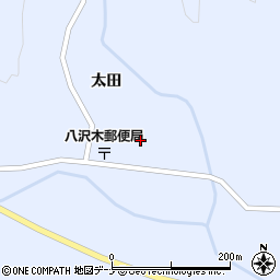 秋田県横手市大森町八沢木太田周辺の地図