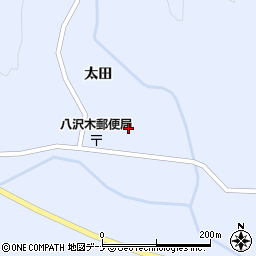 秋田県横手市大森町八沢木（太田）周辺の地図