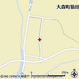 秋田県横手市大森町猿田（西知恵ヶ沢）周辺の地図