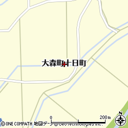 秋田県横手市大森町十日町周辺の地図