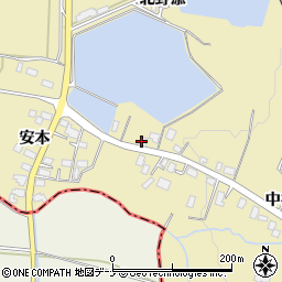 秋田県横手市安本中谷地10周辺の地図